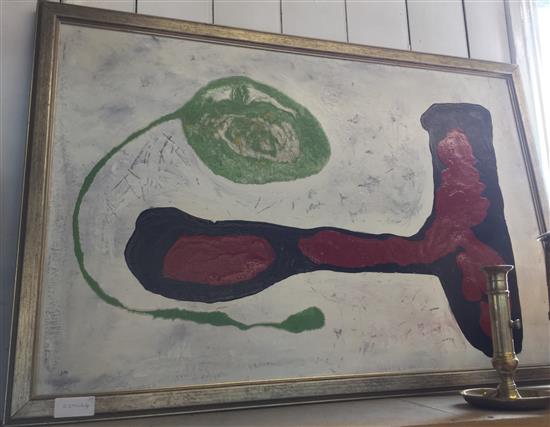 2 abstract oils - J Miro(-)